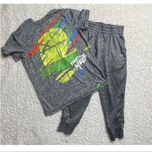 Ninja Turtle Gray Sweats Kids set Nickelodeon Sport teenage Mutant Ninja Turtles